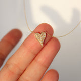 14K Solid Yellow Gold Diamonds Rosalia Necklace