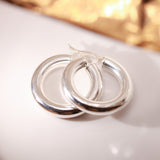 925 Sterling Silver Tube Hoops