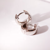 925 Sterling Silver Thick Huggie Hoop Earrings