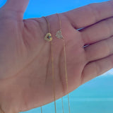 14K Solid Yellow Gold Custom Heart Birthstone Necklace – Personalized Jewelry