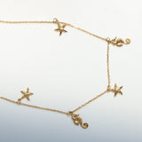14K Solid Yellow Gold Under The Sea Necklace