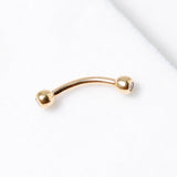 14K Solid Yellow Gold Cubic Zirconias Body Piercing