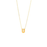 14K Solid Yellow Gold Customizable Initial/Charm Necklace