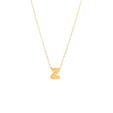14K Solid Yellow Gold Customizable Initial/Charm Necklace