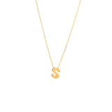 14K Solid Yellow Gold Customizable Initial/Charm Necklace