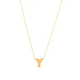 14K Solid Yellow Gold Customizable Initial/Charm Necklace