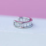 925 Sterling Silver Baguette CZ Ear Cuff