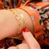 14K Solid Yellow Gold Unisex Cuban Link 2.5mm ID Bracelet