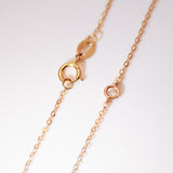 14K Solid Gold Lateral Bezel Diamond Necklace