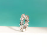 925 Sterling Silver CZ Stars Ear Cuff