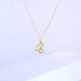 14K Solid Yellow Gold Zodiac Sign Necklace