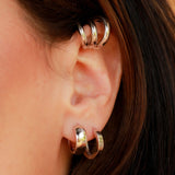 925 Sterling Silver Plain Huggie Hoops