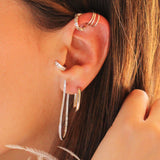 925 Sterling Silver Triple Row Ear Cuff