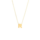 14K Solid Yellow Gold Customizable Initial/Charm Necklace