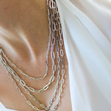 925 Sterling Silver Paperclip Chain