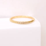 14K Solid Yellow Gold Rope Ring