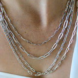925 Sterling Silver Paperclip Chain
