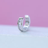 925 Sterling Silver Baguette CZ Ear Cuff
