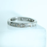 925 Sterling Silver CZ Princess Cut Eternity Ring