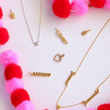 Customizable 14K Solid Yellow Gold AMOR Pendant