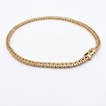 14k yellow gold lab grown diamond tennis bracelet 2.00ct VS1 2mm