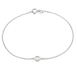 14K Solid Gold Birthstone Bezel Bracelet
