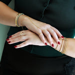 fine jewelry champagne diamond bracelet lifestyle image