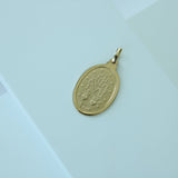 14K solid yellow gold Miraculous Medal pendant featuring the Virgin Mary – Laraquel Jewelry