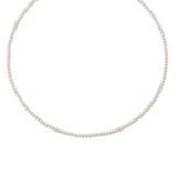 18K Solid Yellow Gold Genuine Pearls Necklace