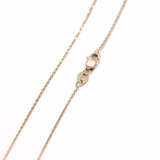 14K Solid Yellow Gold Baby Square Rolo Chain with Lobster Lock