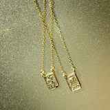 14K Solid Yellow Gold Custom Scapular Necklace