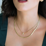 14K Solid Yellow Gold Snake Necklace – 3mm 16” or 5mm 18”