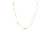 14K Solid Yellow Gold 34” Chain with 36 Bars and Lobster Clasp