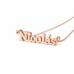 14K yellow gold, white gold and rose gold personalized necklaces.