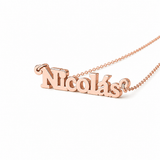 14K yellow gold, white gold and rose gold personalized necklaces.