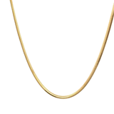 14K Solid Yellow Gold Snake Necklace – 3mm 16” or 5mm 18”