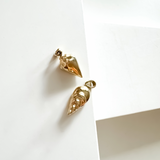 14K Solid Yellow Gold Plain Conch Charm
