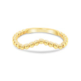 14k yellow gold beaded ring with polished gold spheres and smooth band detail, delicate stacking ring for everyday wear