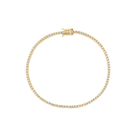 14k yellow gold diamond tennis bracelet 1.00ct natural diamonds 2mm 7.25 inch

