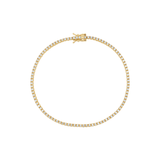 14k yellow gold diamond tennis bracelet 1.00ct natural diamonds 2mm 7.25 inch

