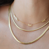 14K Solid Yellow Gold Snake Necklace – 3mm 16” or 5mm 18”