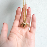 14K Solid Yellow Gold Plain Conch Charm