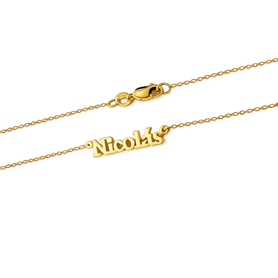 14K yellow gold, white gold and rose gold personalized necklaces.