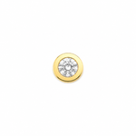 Natural diamond upgrade for custom solid gold name necklaces.