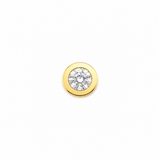 Natural diamond upgrade for custom solid gold name necklaces.