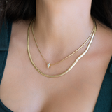 14K Solid Yellow Gold Snake Necklace – 3mm 16” or 5mm 18”