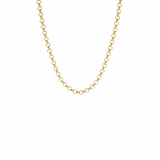 14K Solid Yellow Gold 1.5mm Rolo Chain with Lobster Lock