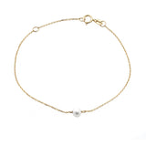 14K Solid Gold Birthstone Bezel Bracelet