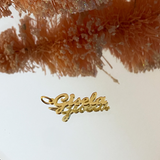 14K Solid Rose Gold Custom Vertical Pendant