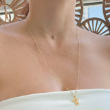 14K Solid Yellow Gold 24” Ball Beads Chain Necklace